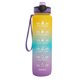 thumbnail image 1 of Eigraketly Botella de agua de plástico portátil con pajita de silicona para hacer ejercicio, correr, deportes, hacer tiempo, taza de bebida, adultos, Ropa Deportiva, Zapatos Amarillo Azul Púrpura Eigraketly OD020208-03, 1 of 6