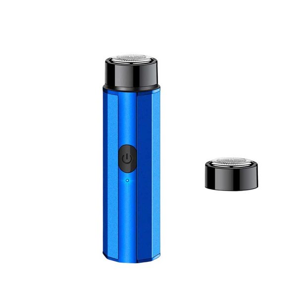 Qarigey Maquinilla de afeitar eléctrica, afeitadora recargable por USB, cuchilla giratoria de turbina, pantalla de potencia, depilación ligera, regalo Tratamientos faciales Azul Qarigey CE015243-02B