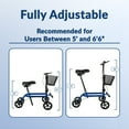 thumbnail image 4 of KneeRover Steerable Seated Kneescooter - Seated Mobility Walker with Gel Seat & Leg Rest, Blue, 4 of 7