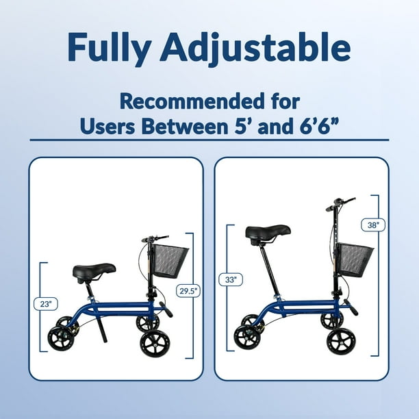KneeRover Foldable Lightweight Medical Knee Scooter for Adults