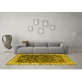 thumbnail image 3 of Ahgly Company Machine Washable Indoor Rectangle Oriental Yellow Industrial Area Rugs, 5' x 7', 3 of 4