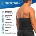 thumbnail image 5 of ORTONYX 12" Wide Abdominal Binder for Men and Women/Postpartum Postoperative Postsurgery Belly Compression Wrap / 524012 Black XL Plus Size, 5 of 6