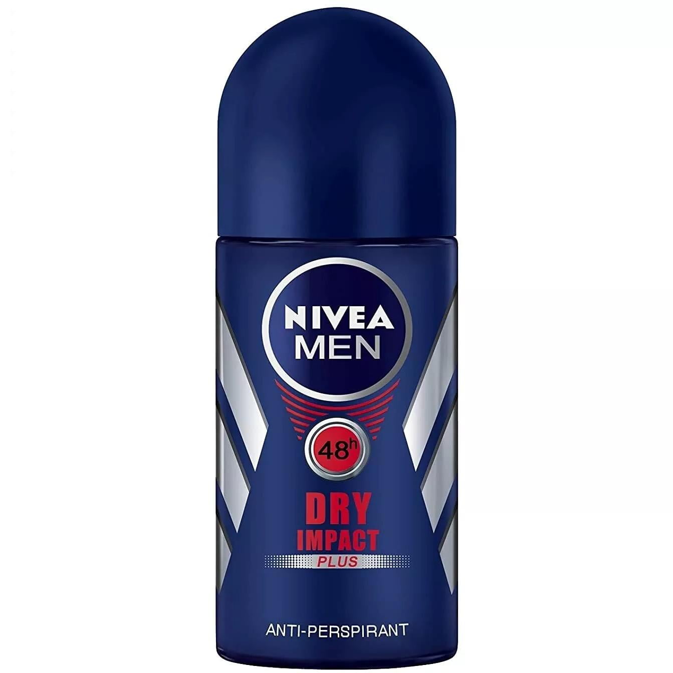 NIVEA Men Dry Impact Deodorant Roll-On 50ML 72HR Protection 5 Pack