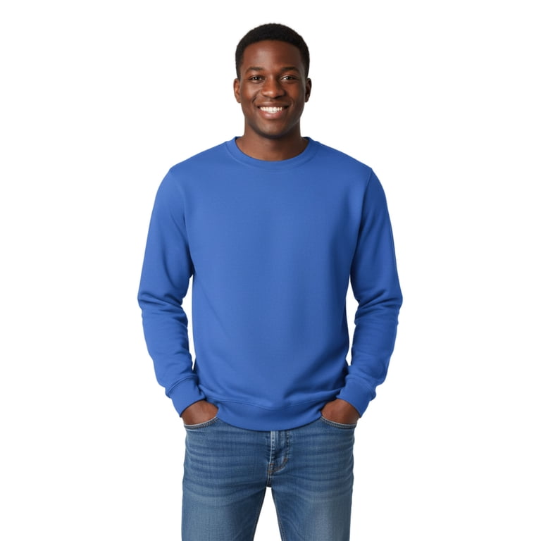Gildan DryBlend Adult Fleece Crewneck Sweatshirt – 15 Oz 50/50 Cotton Poly Blend, Black, Size S