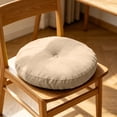 thumbnail image 6 of Round Thick Floor Pillow , Soft Seat Cushion Cozy Seat Pad Pads for Bedroom Living Room Office Chair Sofa , 16.5In Beige, 6 of 7