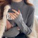 thumbnail image 3 of Y2k Office Women Sweaters Pullovers Korean Half High Collar Female Casual Tops Autumn Knitted All Match Long Sleeve Ladies Tops, 3 of 5