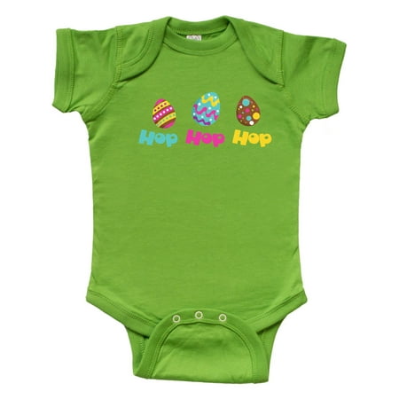 

Inktastic Hop Hop Hop Colorful Easter Eggs Easter Gift Baby Boy or Baby Girl Bodysuit
