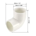 thumbnail image 3 of Accesorio de tubería 20mm Codo deslizante de 90 grados Conector Blanco 10Pcs, 3 of 4