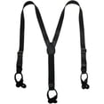 thumbnail image 2 of CTM  Coated Leather Button-End Y-Back Suspender with Bachelor Buttons (Men), 2 of 7