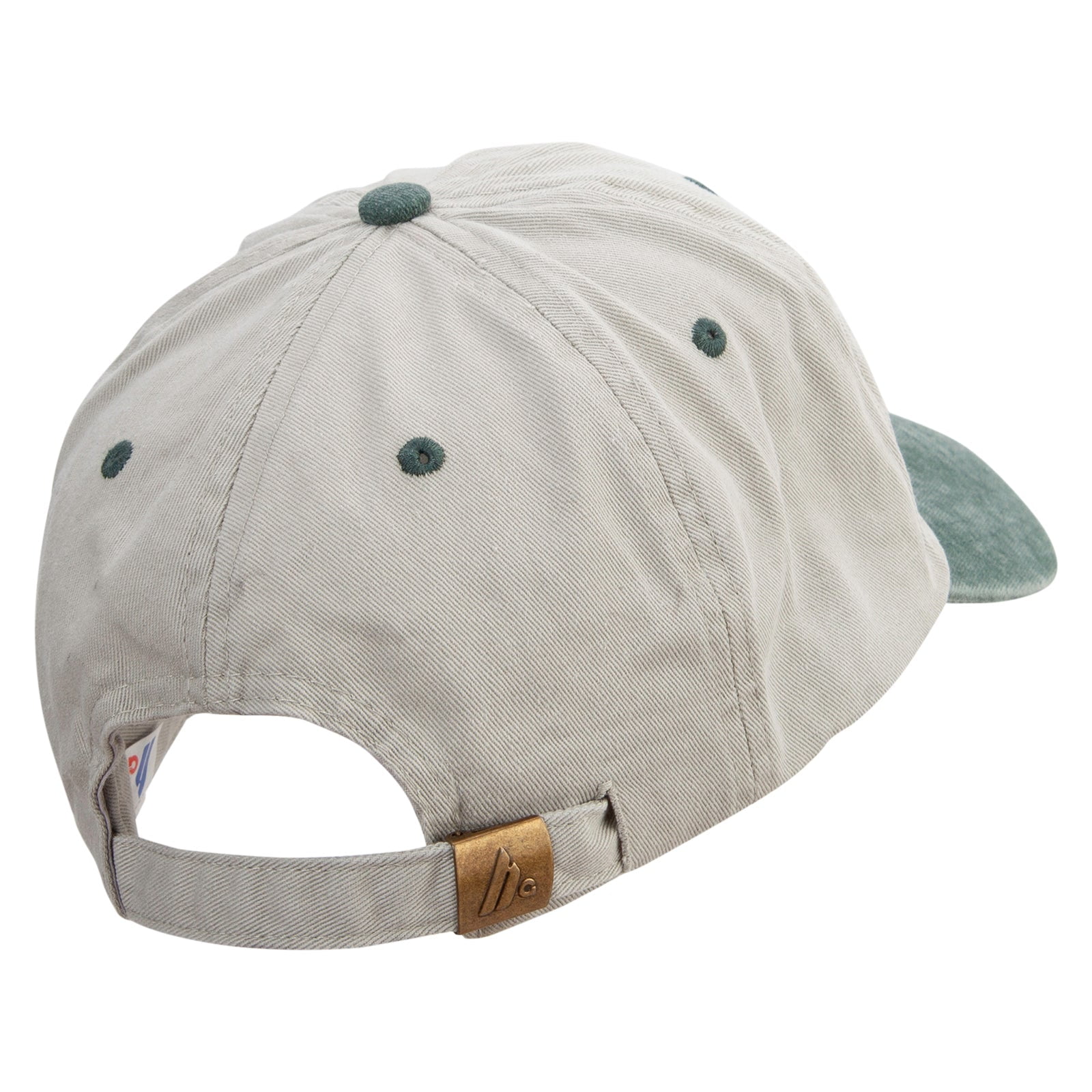 Yin Yang Clover Embroidered Pigment Dyed Wash Cap - Beige Green OSFM