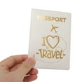 thumbnail image 3 of Unique Bargains 1 Pc Passport Holder Durable Heart Airplane Document Holder for Travel White, 3 of 5