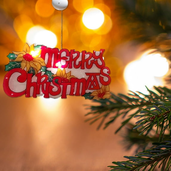 Vikakiooze 2023 Promotion on sale, Christmas Window Decoration Lights Battery Operated (Not Include) Christmas Indoor Lights Window Hanging Decoration Lights Party Christmas Gift