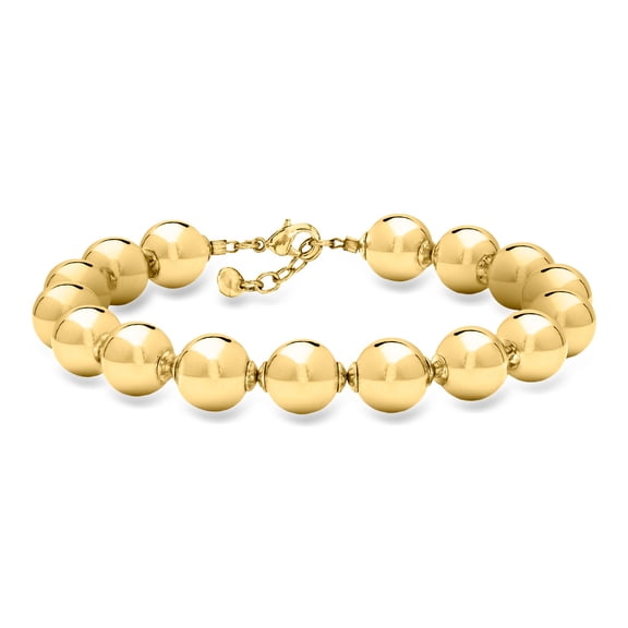Ross-Simons 10mm 14kt Yellow Gold-Plated Bead Bracelet, Women's, Adult