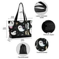 thumbnail image 2 of FORMRS Canvas Laptop Tote Bag for Women with 15.6" Computer Compartments Shoulder Handbag, White Halloween Ghost, 2 of 7