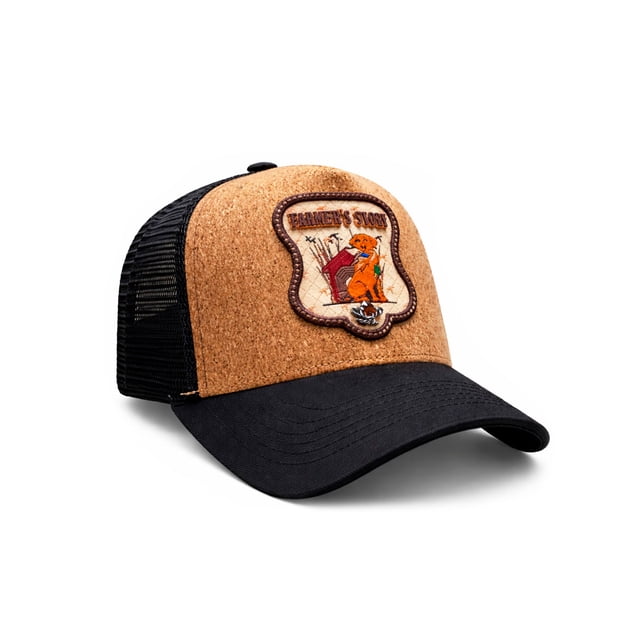 KNITE Gorra Farmer Dog Yellow Trucker Hombre Ajustable Estilo Rancho Western