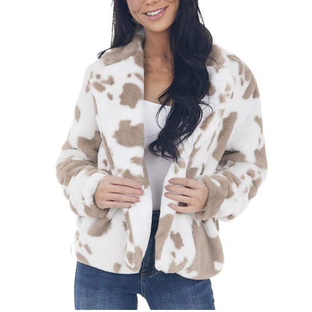 Cárdigan suelto para mujer, manga larga, felpa, sin capucha, casual, abrigo, tops Pompotops qwe18041