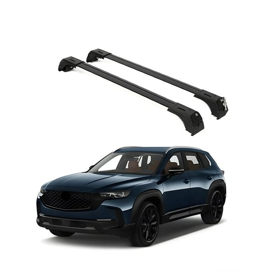 ERKUL Roof Rack Cross Bars for Mazda CX-50 CX50 2023-2025 | Aluminum Crossbars with Anti Theft Lock for Rooftop | Compatible with Flush Rails - Black