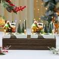 thumbnail image 3 of Christmas Luminous Music Box Ornaments Christmas Present Snow Scene Decorations, 3 of 8