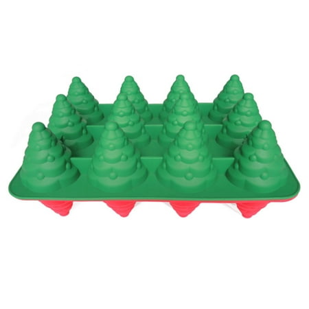 12 Holes 3d Christmas Tree Cake Mold Mousses Silicone Mould Cake Pan Tin Tray Walmart Canada