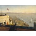 thumbnail image 2 of Bierstadt, Albert 18x14 Black Ornate Wood Framed with Double Matting Museum Art Print Titled - St. Lawrence River, from the Citadel, Quebec, 2 of 4