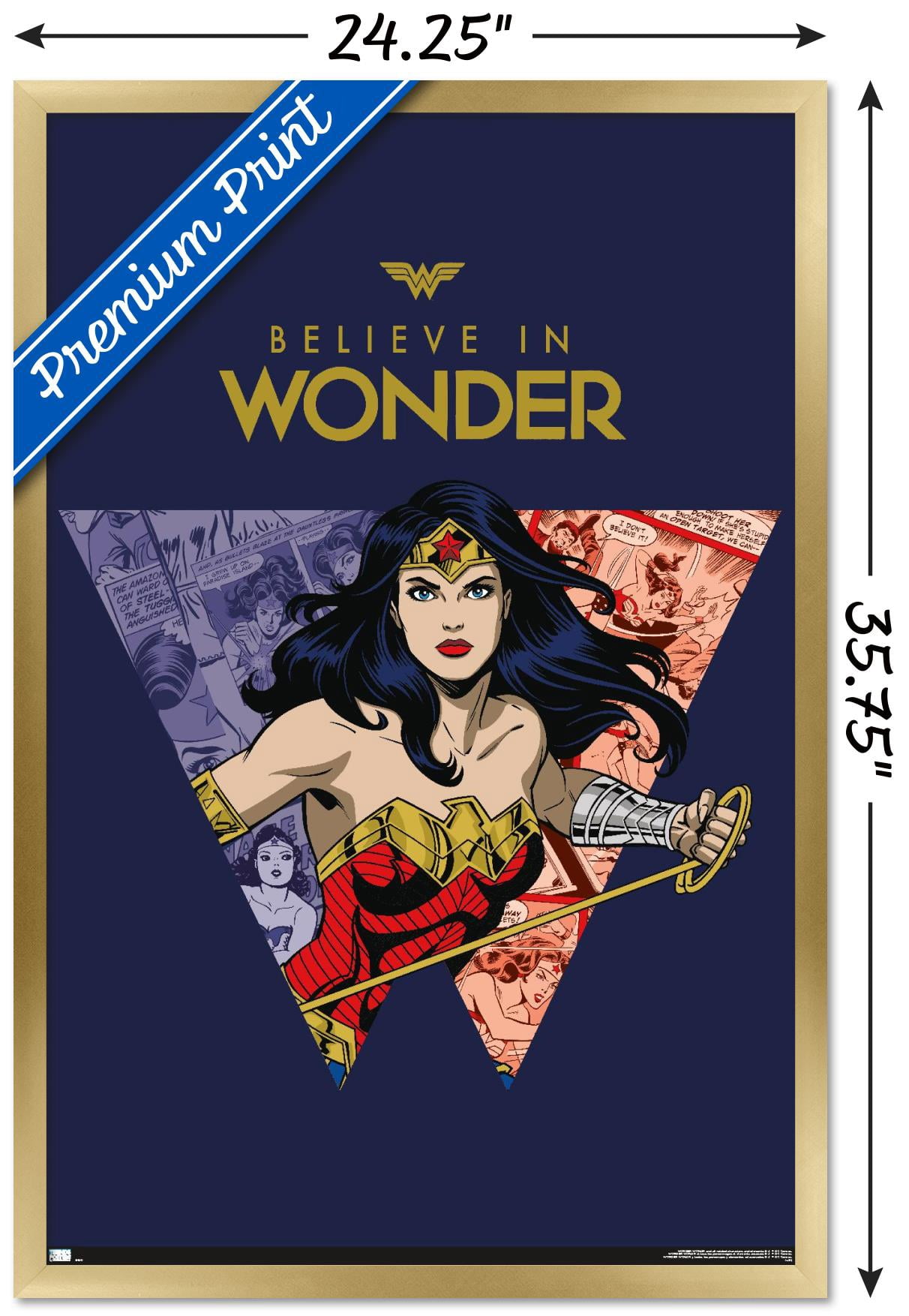 Wonder Woman - Believe in Wonder Wall Poster, 22.375" x 34", Framed