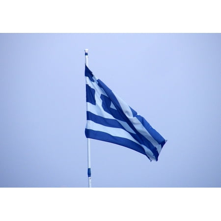 Canvas Print Nation National Flag Country Greek Symbol Greece Stretched Canvas 10 x 14