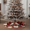 thumbnail image 4 of Rateoe Autumn White Pumpkin Pattern Christmas Tree Skirt with Ties, Christmas Tree Decorations, Farmhouse Christmas Decor Xmas Holiday Decorations-30", 4 of 6