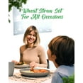 thumbnail image 3 of Wheat Straw Dinnerware Set with Reusable Cutlery Utensils Unbreakable Dinnerware Set Dishwasher Safe, 3 of 7