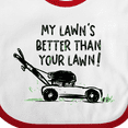 thumbnail image 4 of Inktastic Father's Day Dad My Lawn's Better Than Your Lawn Boys or Girls Baby Bib, 4 of 4