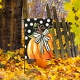 thumbnail image 5 of Fall Garden Flag 12x18 Inch Double Sided, Pumpkin with Bowknot White Dots Small Yard Flags for Outdoor,Seasonal Decor for Thanksgiving Autumn Farmhouse Outside Holiday, 5 of 6