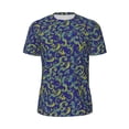 thumbnail image 5 of Wukai Uncaria Flower Print Men's Short-Sleeved Mesh T-Shirt,Quick-Dry Short Sleeve Workout T-Shirt-Medium, 5 of 8