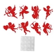 thumbnail image 2 of 8 recortes de Cupido con purpurina para Valentín, decoraciones en forma de Cupido, manualidades de papel, recortes decorativos para dormitorio, 2 of 8
