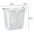 thumbnail image 3 of Sterilite Ultra™ Easy Carry Plastic Laundry Hamper w/ Sturdy Rim and Handles, White, 3 of 8