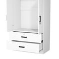 thumbnail image 4 of Woodpeckers Furniture and Mattress 2-Door Wardrobe with 2-Drawers New Design, 4 of 6