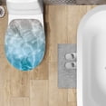 thumbnail image 4 of ZIATUBLE Ocean Wave Toilet Lid Seat Cover Easy to Install Toilet Lid Cover with Elastic Band Stretchable Toilet Lid Covers for Bathroom Decoraction Soft Flannel Toilet Lid Cover, 4 of 6