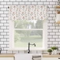 thumbnail image 4 of Floral Valances for Windows Leaf Rod Pocket Curtain Valance Window Treatment Short Curtains for Kitchen Living Room, 58"x16", 4 of 5