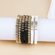 thumbnail image 3 of Pulsera de cuentas de letras de cerámica blanda negra, hecha a mano, elástica, para playa, para verano, para mujer, 3 of 6
