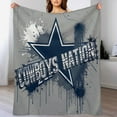 thumbnail image 4 of Football Cowboys Throw Blanket for Women, Men- Super Soft Plush Blanket Throw Fleece Blanket Animal Blanket, 4 of 6
