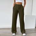 thumbnail image 6 of Kopltyrfg Womens Palazzo Pants Summer Fashion 2026 High Waisted Wide Leg Drawstring Flowy Beach Trousers with Pockets (Brown,XL), 6 of 7