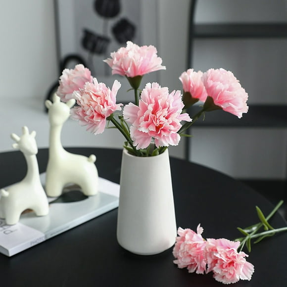 YAOMOBB Fake Carnation Flower Silk Artificial Carnation Flowers Realistic No Watering Fade Free DIY Gift