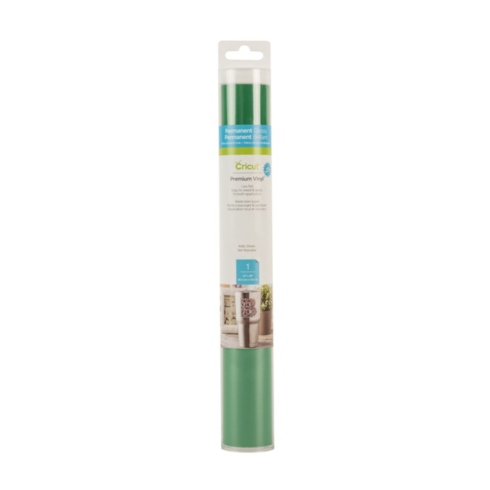 (3 pack) Cricut® Premium Vinyl – Permanent, Kelly Green, 12" x 48"