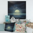 thumbnail image 3 of Designart Super Lune sur la mer II ART MURAL À CADRE FLOTTÉ, 3 of 4