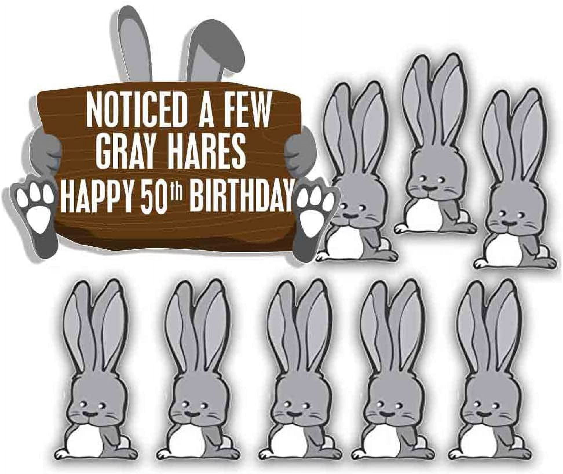 Birthday Yard Cards Noticed A Few Gray Hares Happy 50th Birthday 9pcs