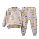 thumbnail image 2 of Conjuntos de blusas y camisas de cuello redondo y manga larga para niños con estampado forrado de vellón para mayor calidez Conjunto de ropa de dormir de manga larga con cuello redondo para el hogar d, 2 of 6