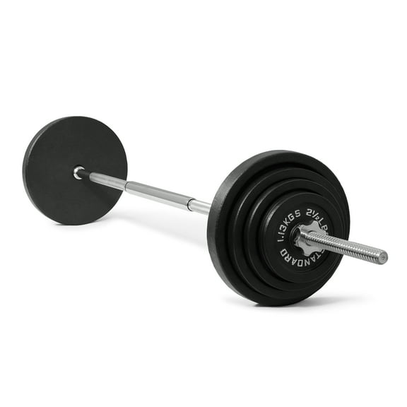 CAP 100lb Standard Cast Iron Weight Set with 3-Pc Bar