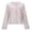 Pink, variant on Cropped Blazers for Women Long Sleeve Button Down Open Front Plaid Tweed Blazer Business Casual Office Work Jacket