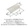 thumbnail image 2 of Amerock Edge Pulls 3-3/4 inch (96mm) Center-to-Center Satin Nickel Cabinet Edge Pull, 10 Pack, 2 of 4