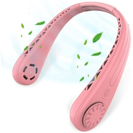 

Portable Neck Fan Bladeless Hands Free Necklace Fan Leafless Headphone Personal Necklace Fan Working 4-8 Hrs 3 Speeds Settings