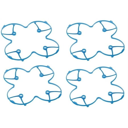 HobbyFlip Protection Cover Guard Body Shield Trainer Blue H107C-a21 Compatible with Hubsan X4 H107C 4 Pack