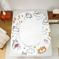 thumbnail image 5 of Feelyou Cartoon Cat Kitten Twin Sheet Sets, Cloud Love Heart Bedding, 3 Pieces, 5 of 7
